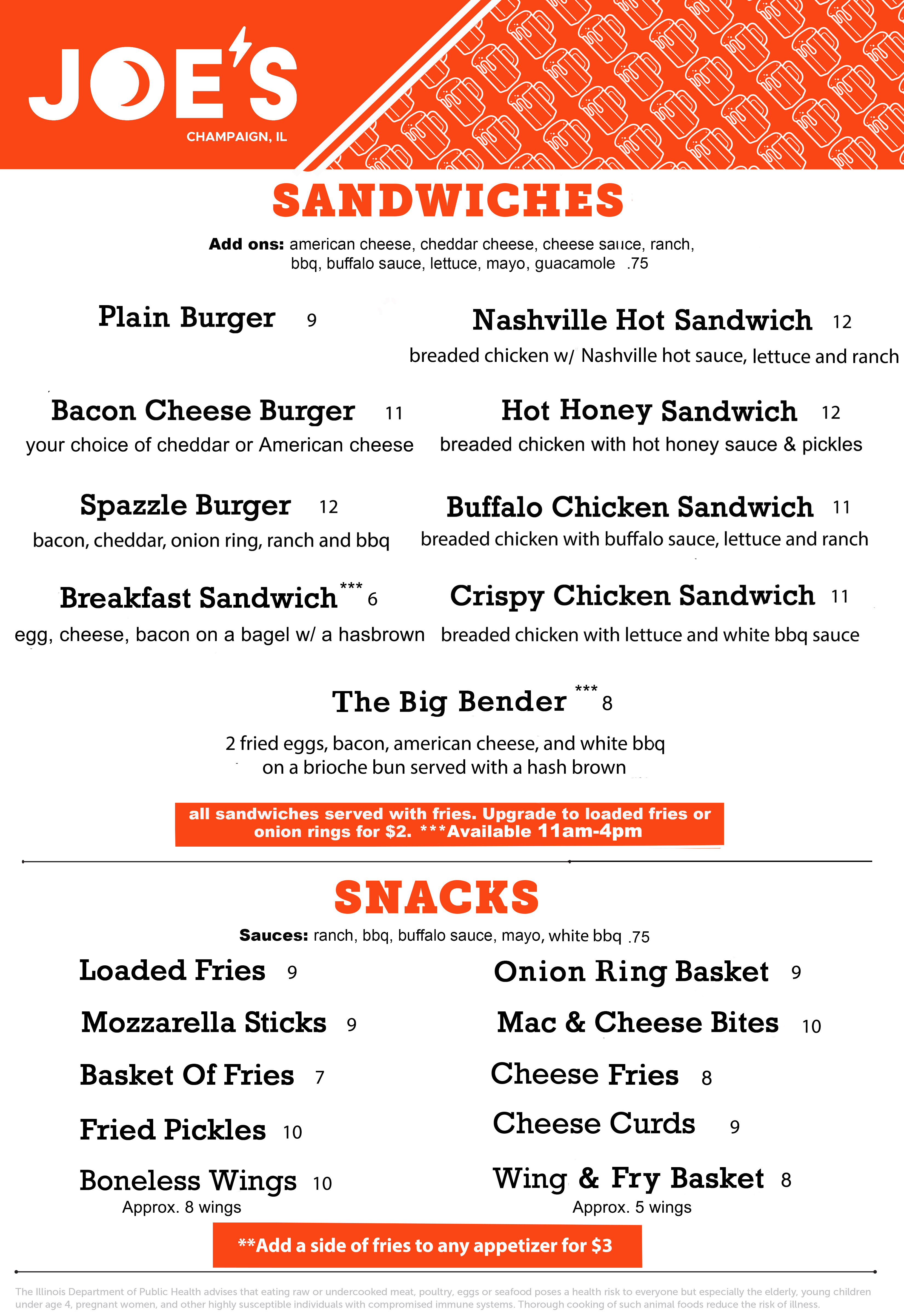 Our Menu